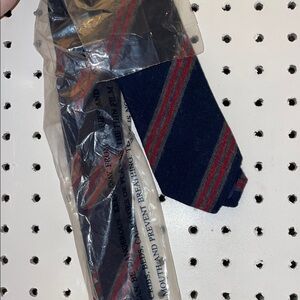American Eagle Outfitters Dark Blue and Red Cotton Tie